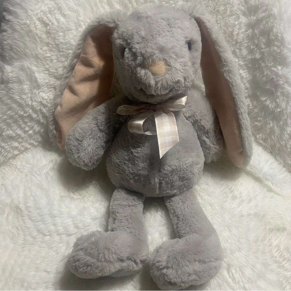 Soft Plush Bunny with Pink Ears